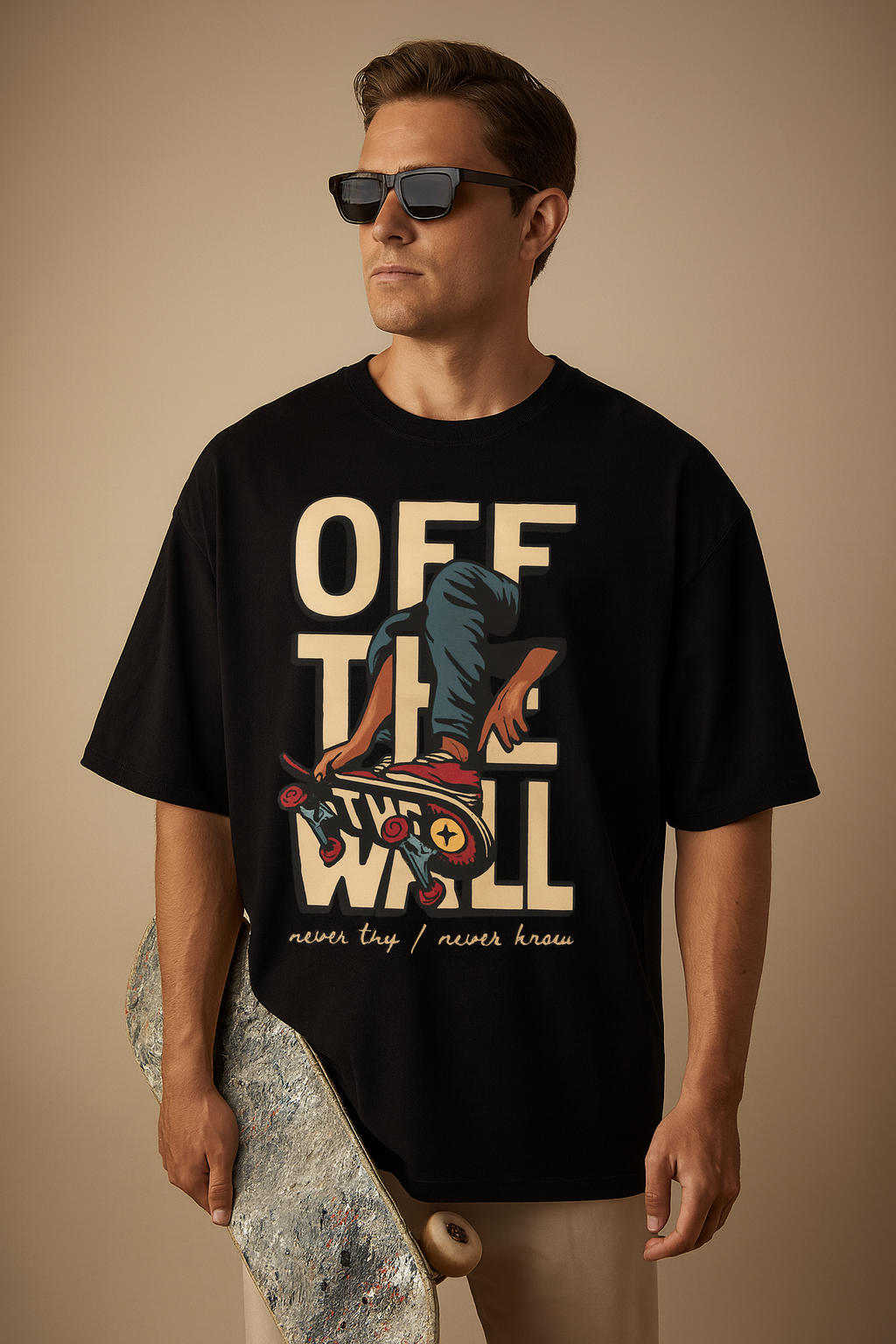 OFF THE WALL - Oversized Standard T-Shirt - ₹400 OFF